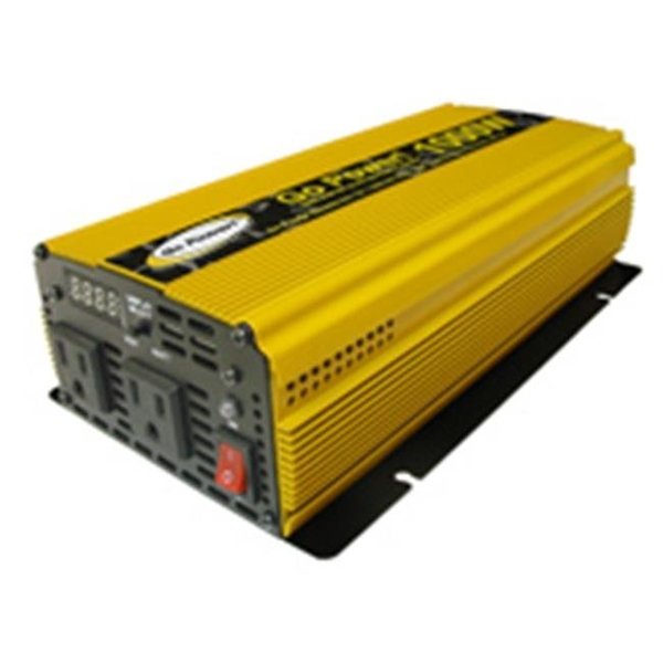 Go Power! Power Inverter, Modified Sine Wave, 2,000 W Peak, 1,000 W Continuous, 2 Outlets GP-1000